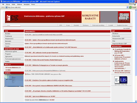 EBIB Web site