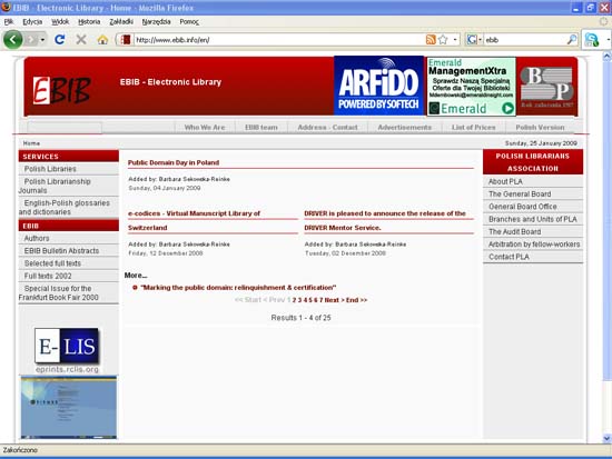 English version of the EBIB Web