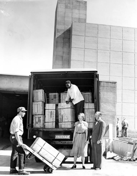 The first shipment arrives at the Midwest Inter-Library Center