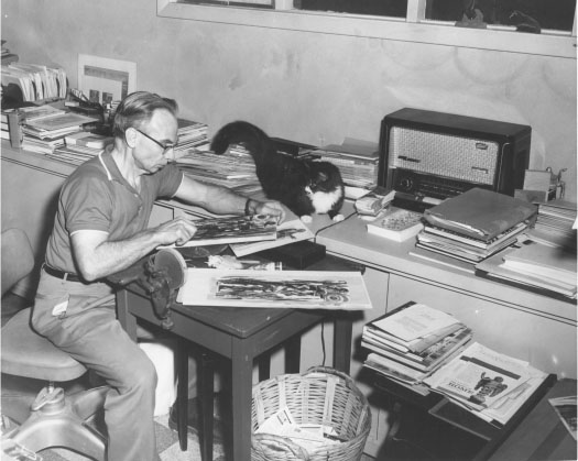 Figure 26: Photograph of Lynd Ward at work