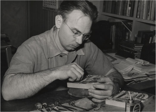 Figure 27: Photograph of Lynd Ward at work