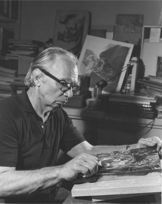Figure 29: Photograph of Lynd Ward at work