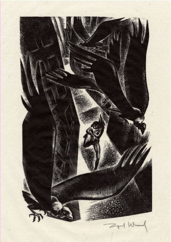 Figure 40: Original illustration from Song Without Words by Lynd Ward