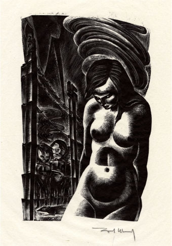 Figure 42: Original illustration from Song Without Words by Lynd Ward