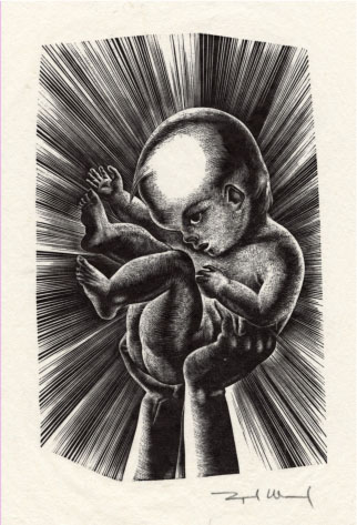 Figure 44: Original illustration from Song Without Words by Lynd Ward