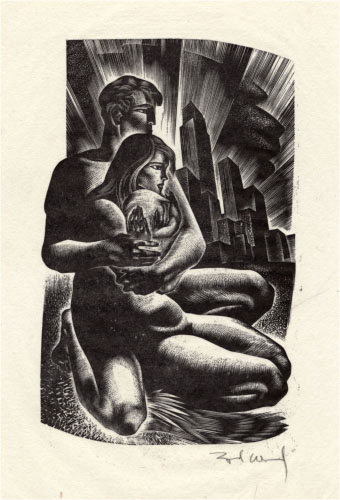 Figure 45: Original illustration from Song Without Words by Lynd Ward