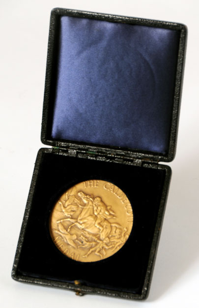Figure 48: Front of the Randolph Caldecott Medal awarded to Lynd Ward for The Biggest Bear
