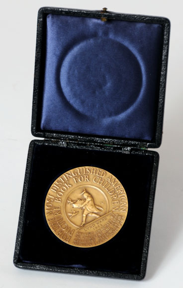 Figure 49: Back of the Randolph Caldecott Medal awarded to Lynd Ward for The Biggest Bear